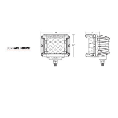 RIGID Industries D-SS Series PRO Driving Surface Mount - Pair - Black - 2
