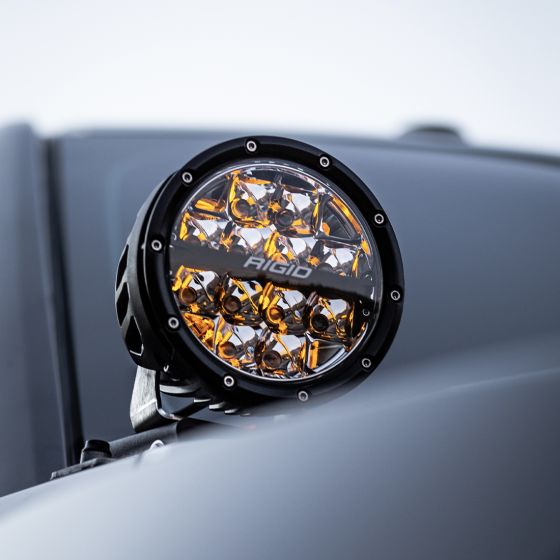 RIGID 360-Series 6" LED Off-Road Fog Light Drive Beam with White Backlight - Black Housing